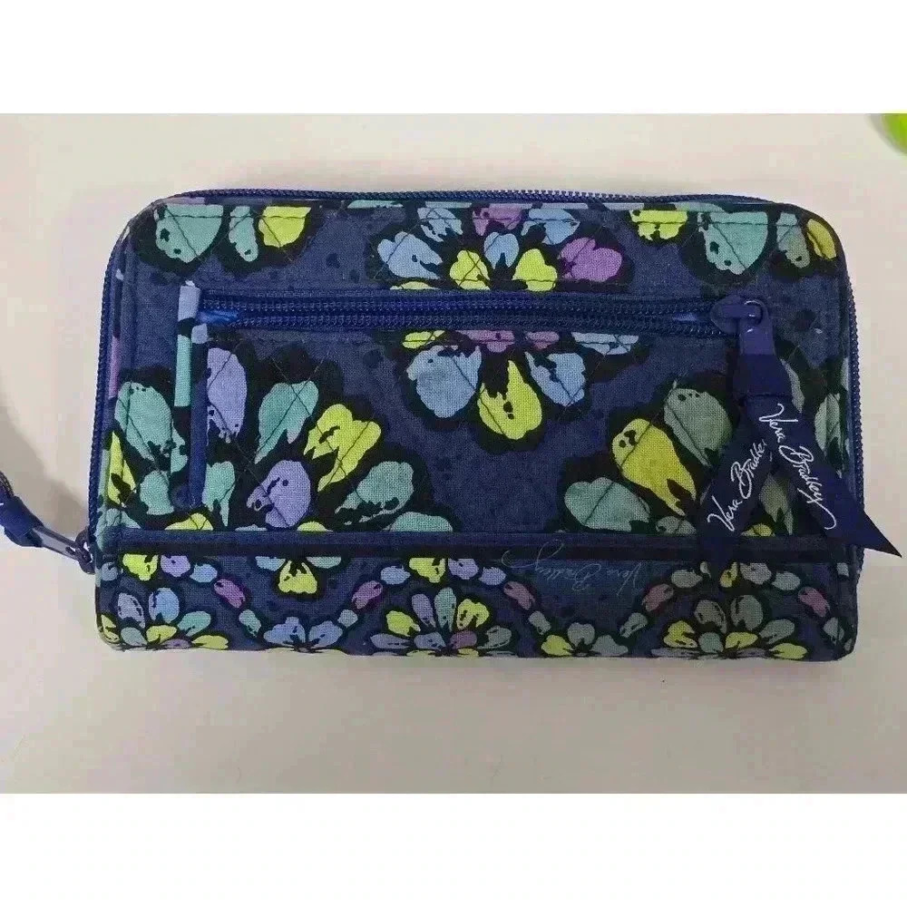 Vera Bradley Wallet Blue Multi - Picture 4 of 7